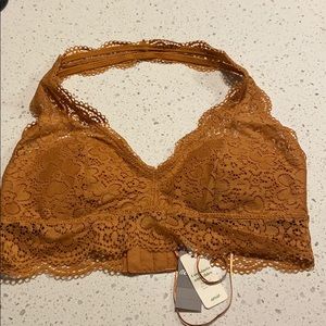 Lightly padded halter aerie bralette. NWT